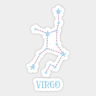 Virgo Zodiac Sign Constellation Sticker